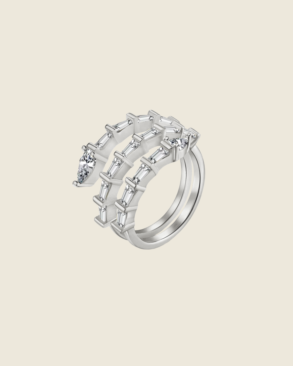 Schlangen Diamant Ring