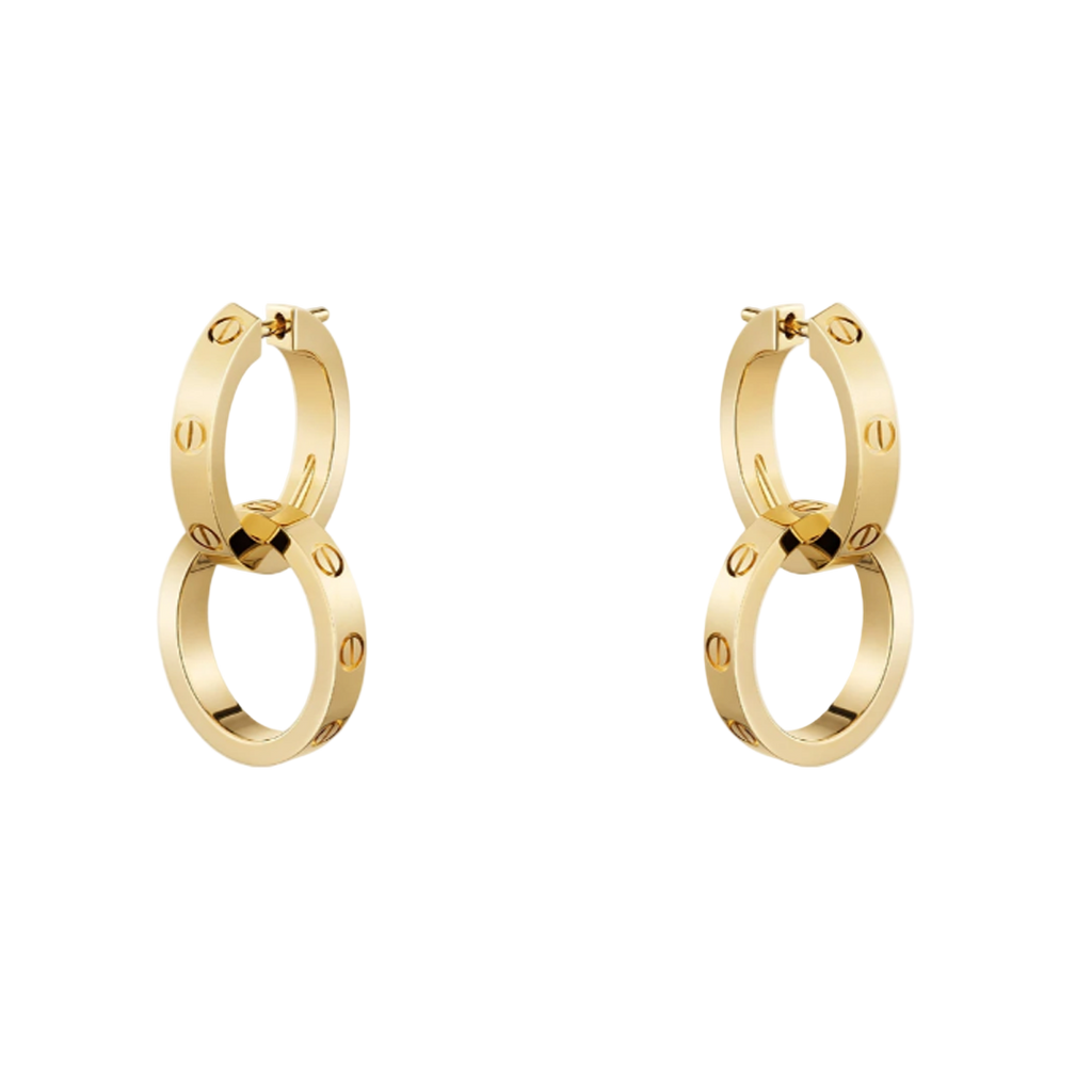 Love Ohrringe 2 Reifen - Diamant