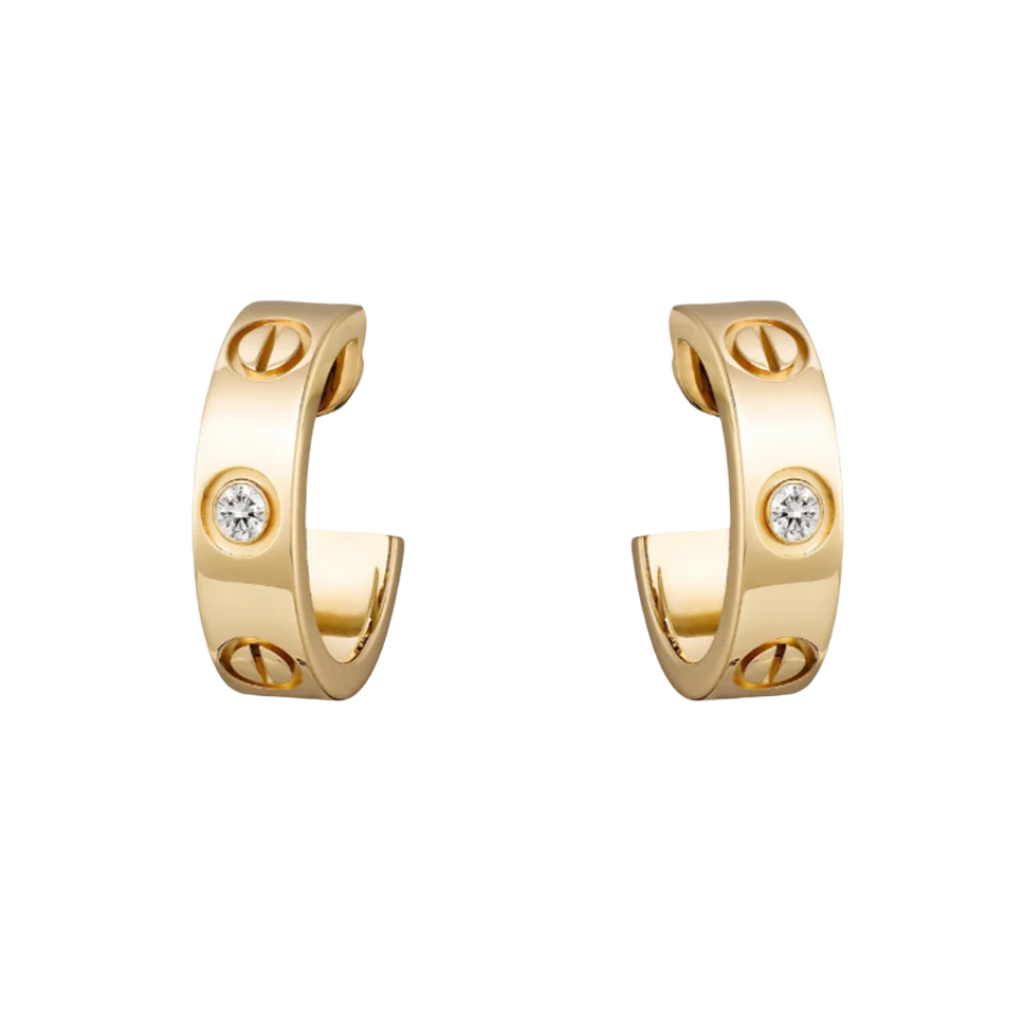 Jade Ohrringe - 2 Diamanten