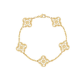 Vierblättriger Deluxe-Zirkonia aus Gold
